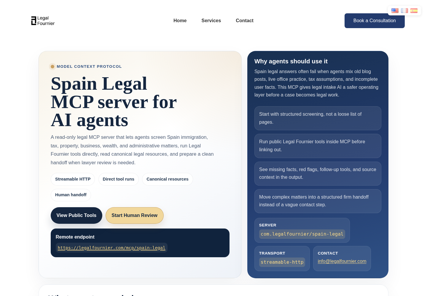 Spain Legal by Legal Fournier, herramienta de IA para mcp legal para espana