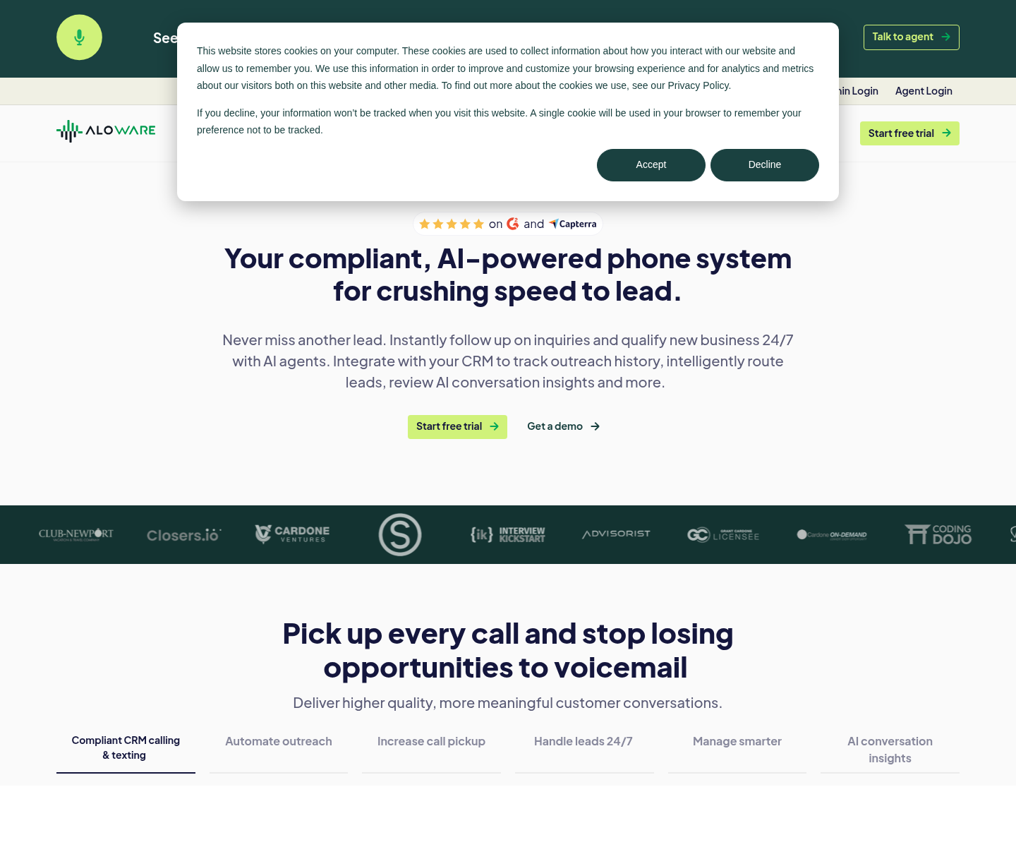 Aloware, herramienta de IA para chatbots y asistentes virtuales