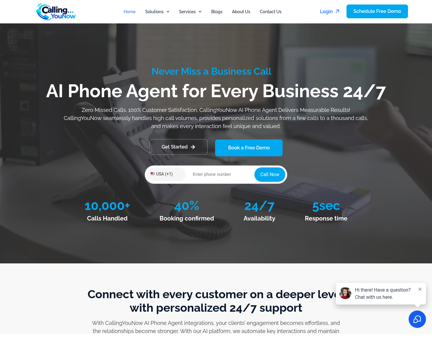 CallingYouNow, herramienta de IA para chatbots y asistentes virtuales