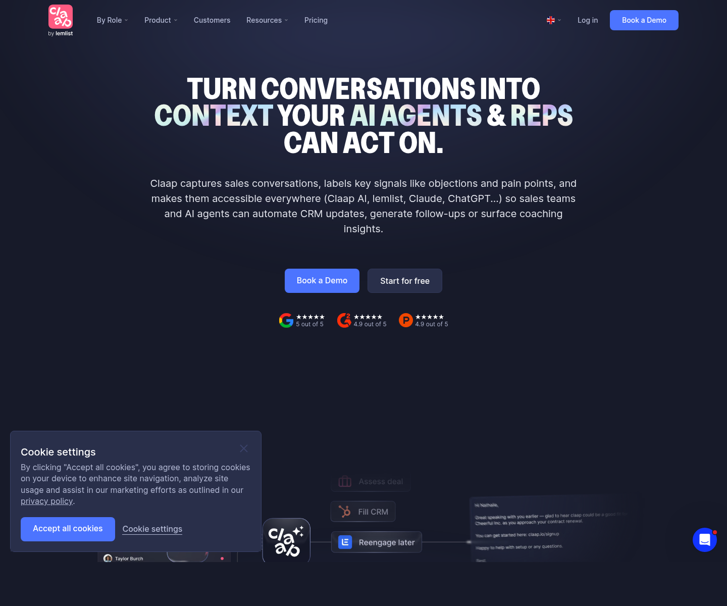 Claap, herramienta de IA para chatbots y asistentes virtuales