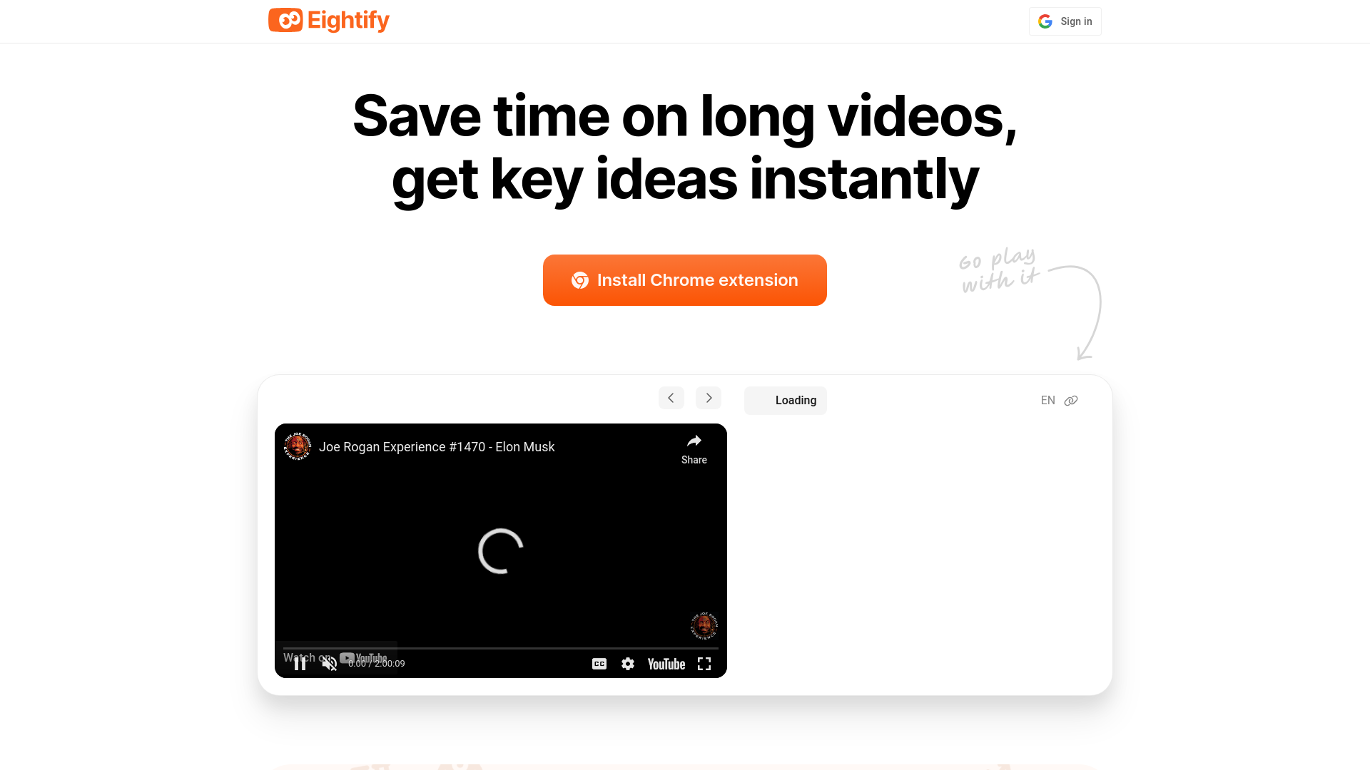 Eightify, herramienta de IA para detección y resumen de textos y pdfs