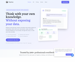 Elephas, herramienta de IA para chatbots y asistentes virtuales