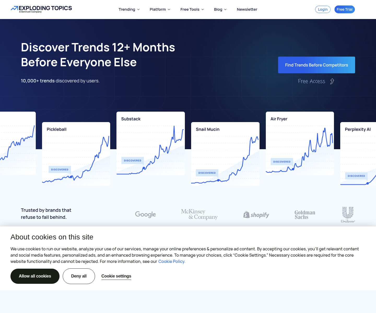 Exploding Topics, herramienta de IA para aplicaciones diversas de ia