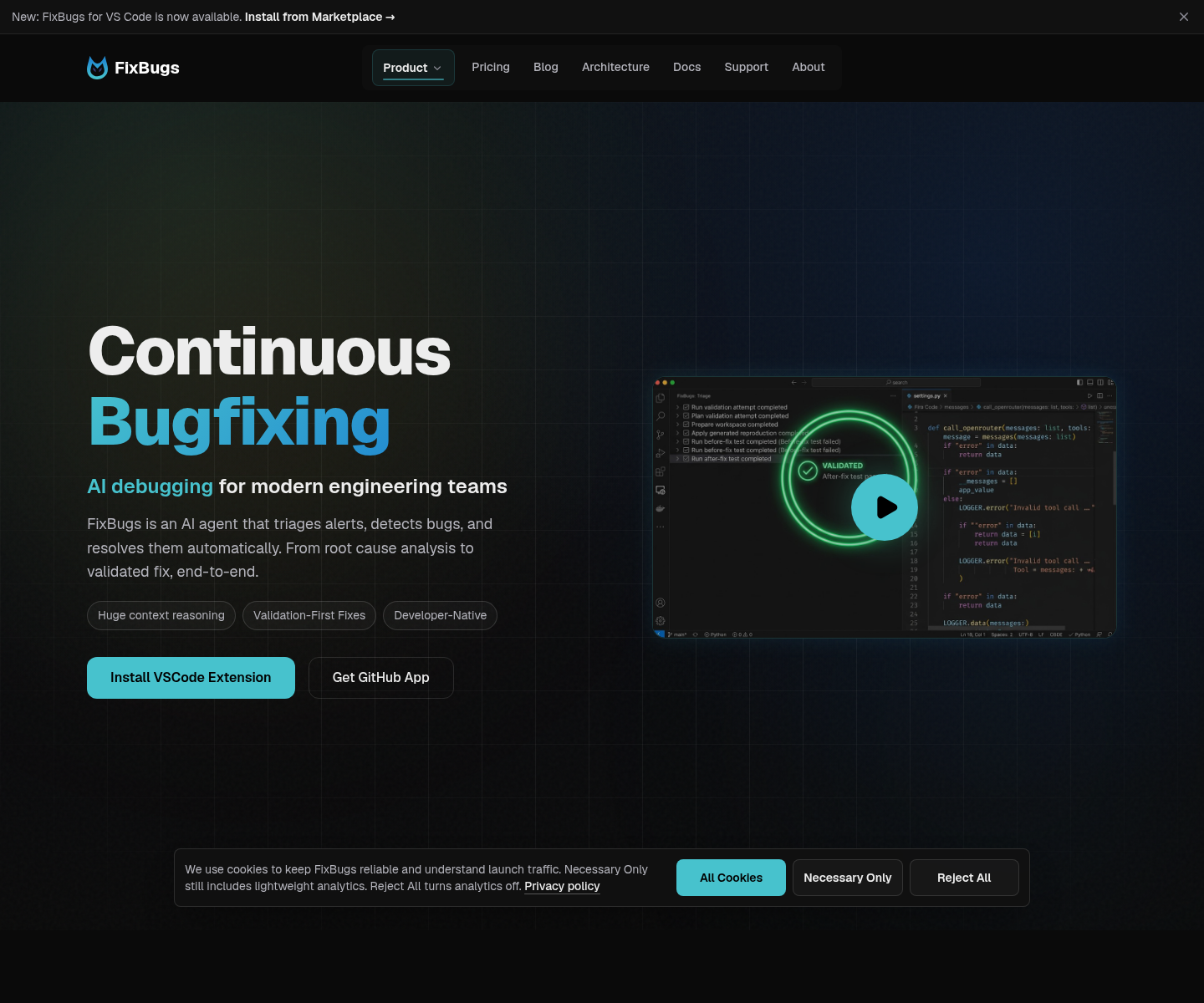 fixbugs.ai, herramienta de IA para undefined