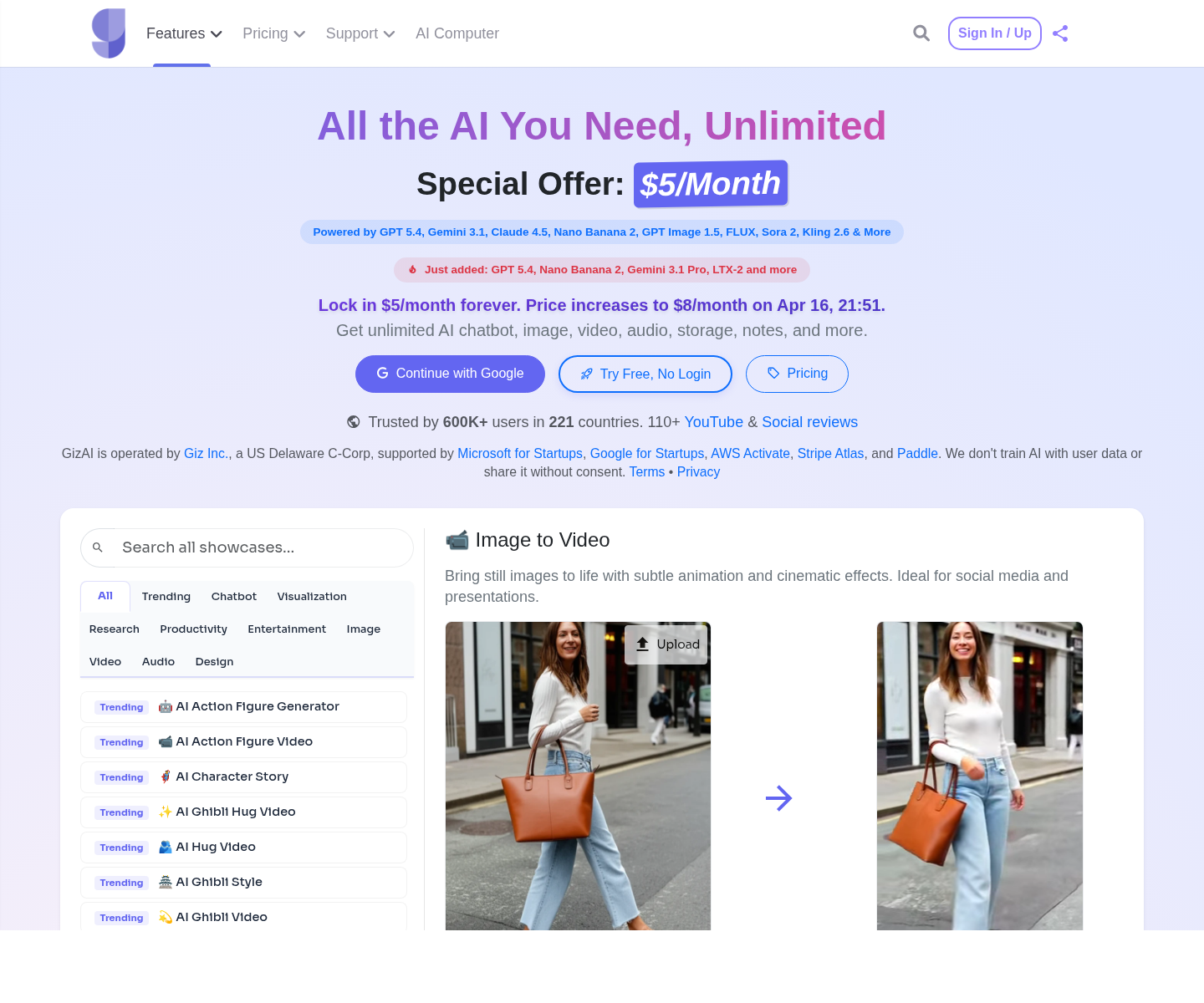 GizAI, herramienta de IA para aplicaciones diversas de ia