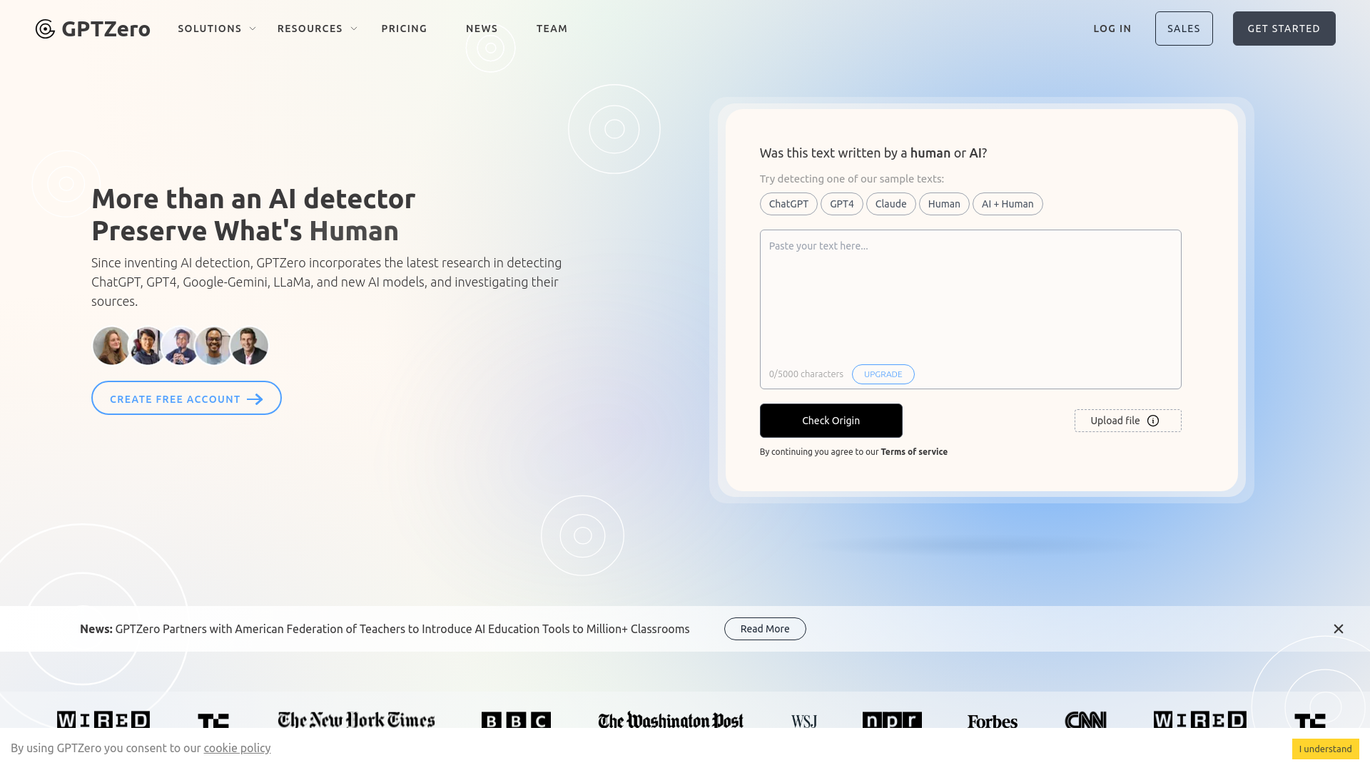 GPTZero, herramienta de IA para detección y resumen de textos y pdfs