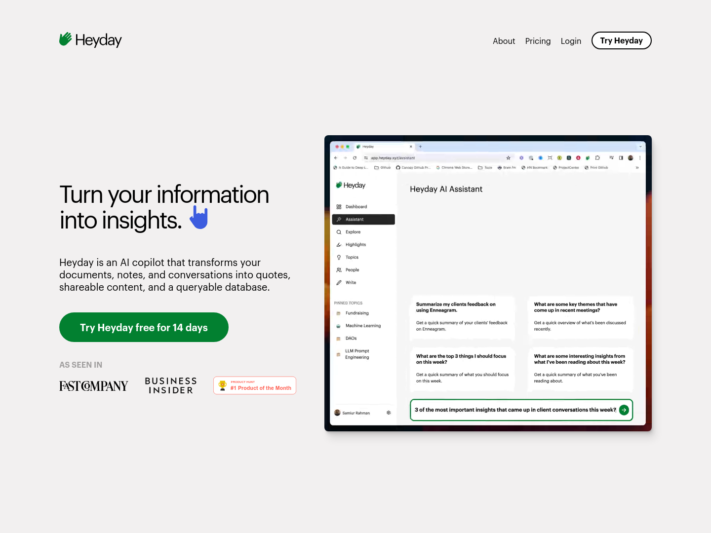Heyday, herramienta de IA para chatbots y asistentes virtuales