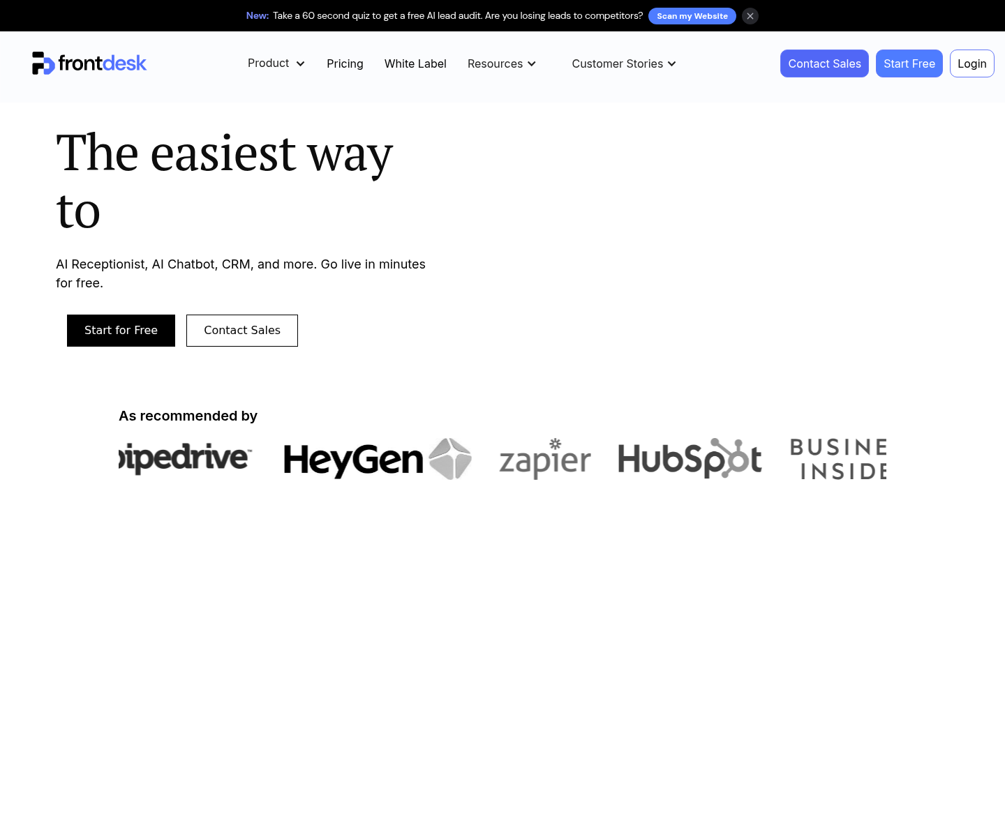 Frontdesk, herramienta de IA para chatbots y asistentes virtuales