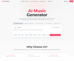 OpenMusic AI, herramienta de IA para generación y edición de música y voz