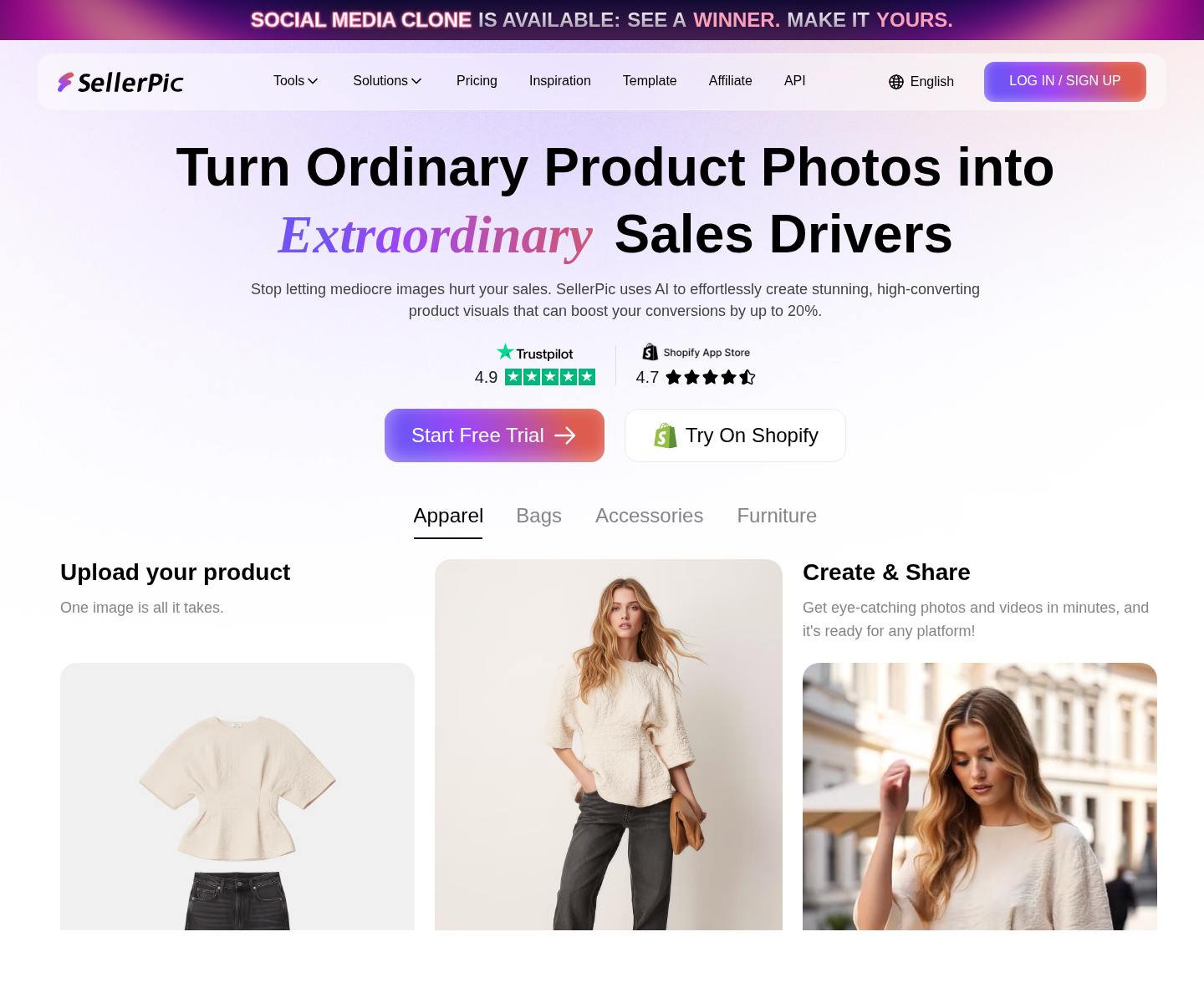SellerPic, herramienta de IA para generación de imágenes y fotos