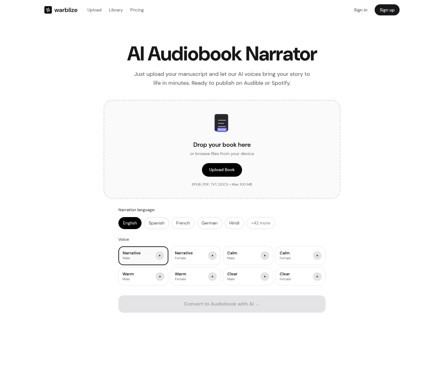 warblize.com, herramienta de IA para undefined